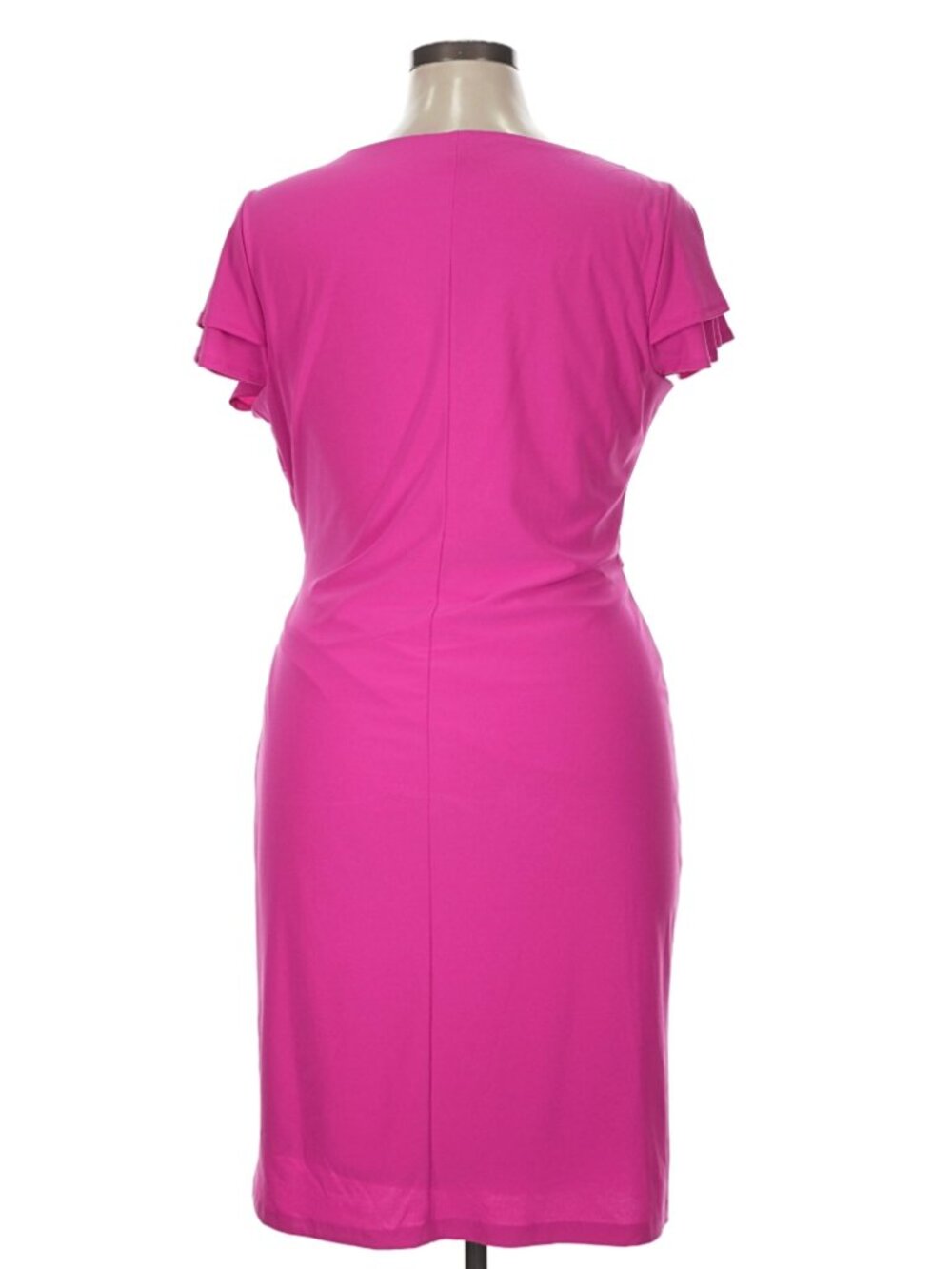 MSK Surplice Pullover Sheath Dress in Hot Pink - Size XL- Like New - Picture 5 of 11